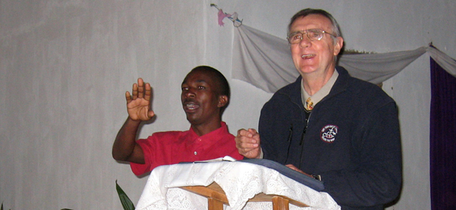 Don teaching with a translator in Malawi